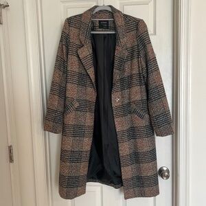 Cotton On Plaid Peacoat